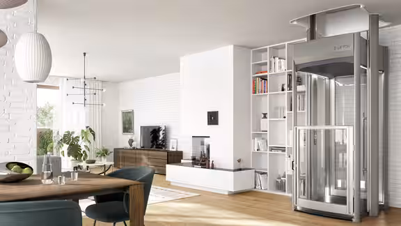 LIFTON Homelift in einem modernen Wohnzimmer