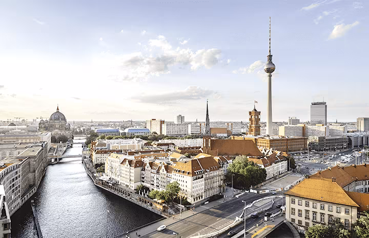 Ein Panoramabild von Berlin